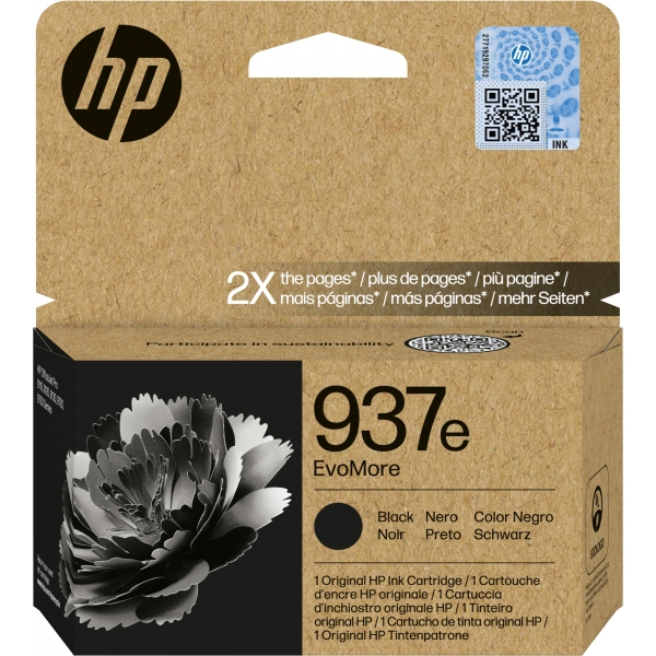 HP 937e EvoMore Black Original Ink Cartridge