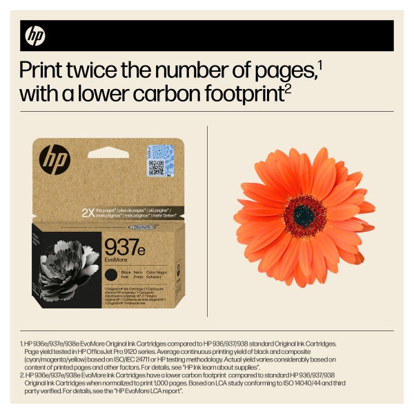 HP 937e EvoMore Black Original Ink Cartridge