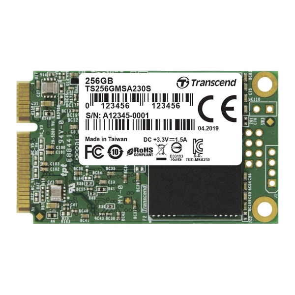 TRANSCEND 256GB mSATA SSD SATA3 3D TLC