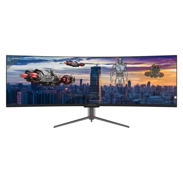 LC-Power 124,5cm (49) LC-M49-DQHD-120-C-Q VA+DP+HDMI (Speditionsversand)