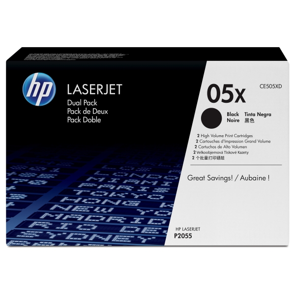 HP Toner 05X CE505XD Schwarz Doppelpack