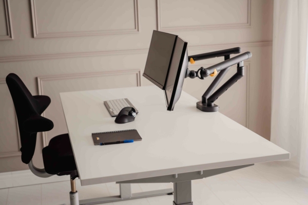 BakkerElkhuizen Monitorarm BE Flexible Dual dunkelgrau retail