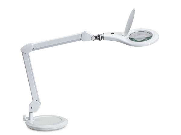 MAUL LED Lupenleuchte Makro mit Standfuß weiß