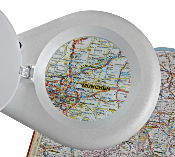 MAUL LED Lupenleuchte Viso mit Klemmfuß weiß