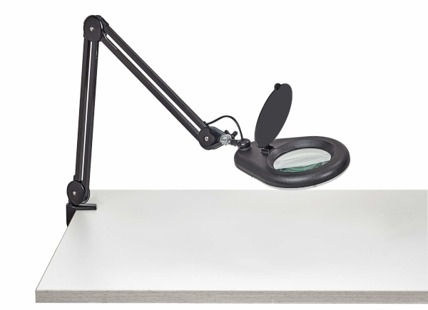 MAUL LED Lupenleuchte Viso mit Klemmfuß schwarz