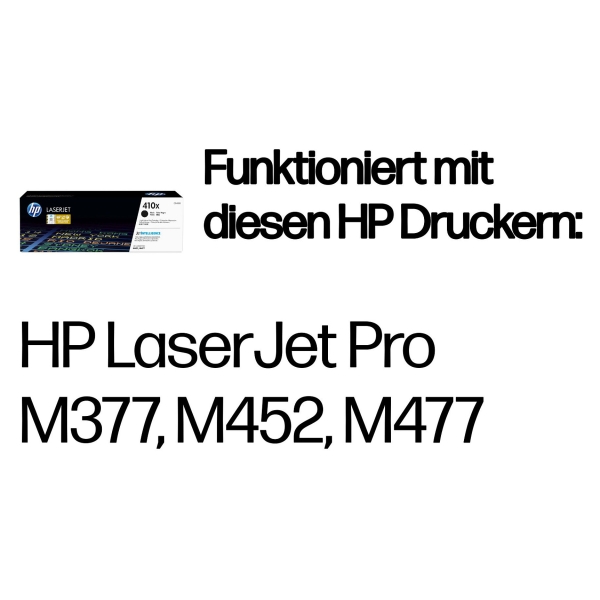 HP Toner 410X CF410X Schwarz Hohe Kapazität