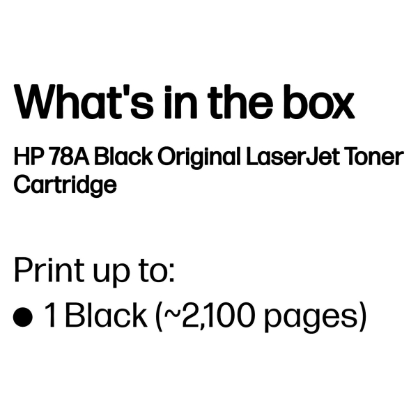 HP Toner 78A CE278A Schwarz